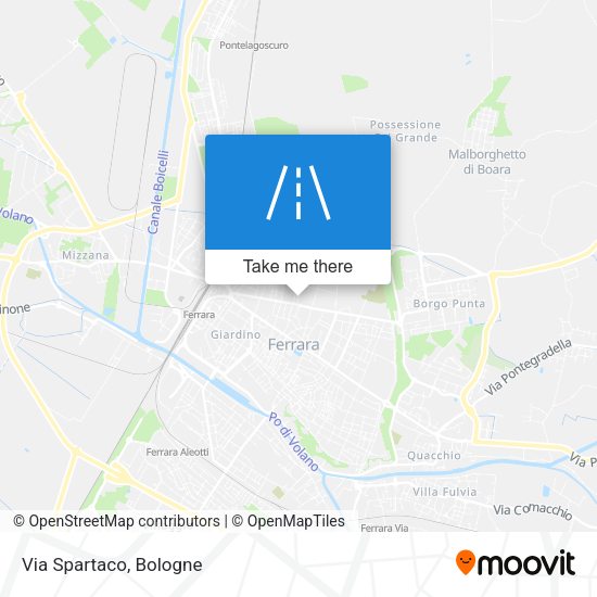 Via Spartaco map