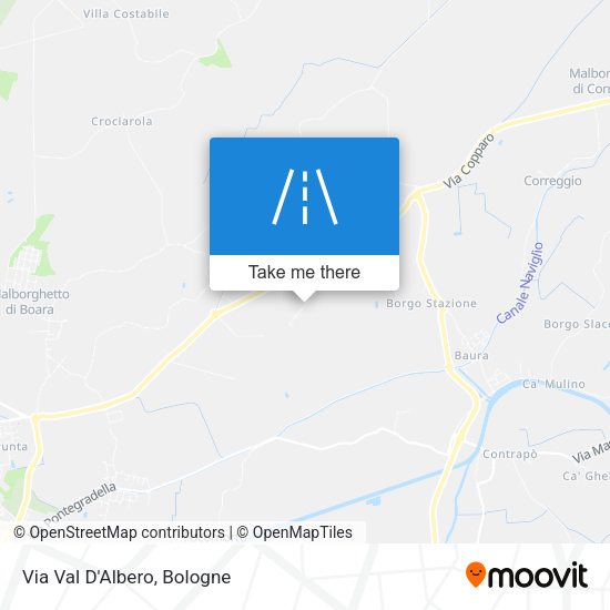 Via Val D'Albero map