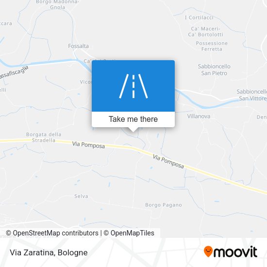 Via Zaratina map