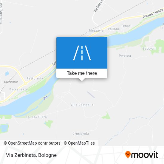 Via Zerbinata map
