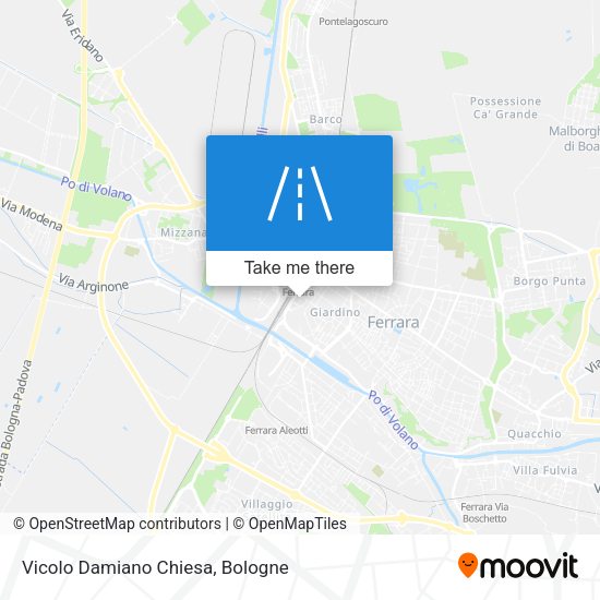Vicolo Damiano Chiesa map
