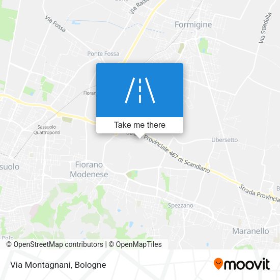 Via Montagnani map