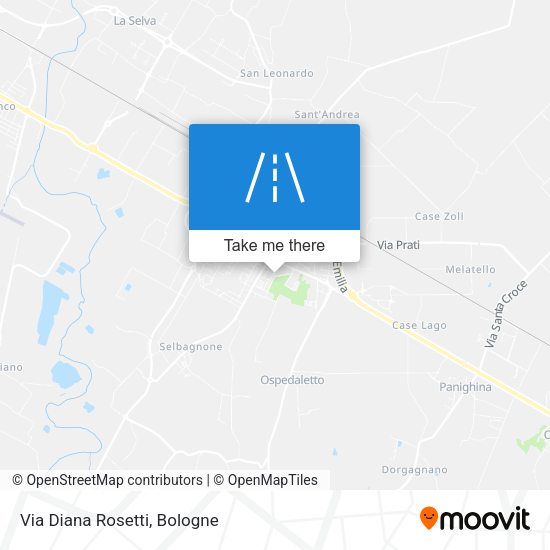 Via Diana Rosetti map