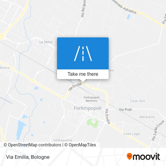 Via Emilia map