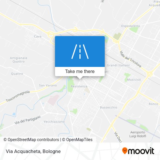 Via Acquacheta map