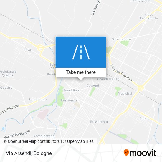 Via Arsendi map