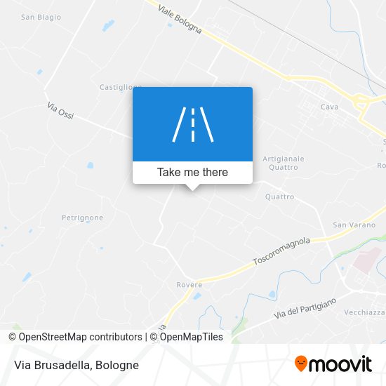 Via Brusadella map