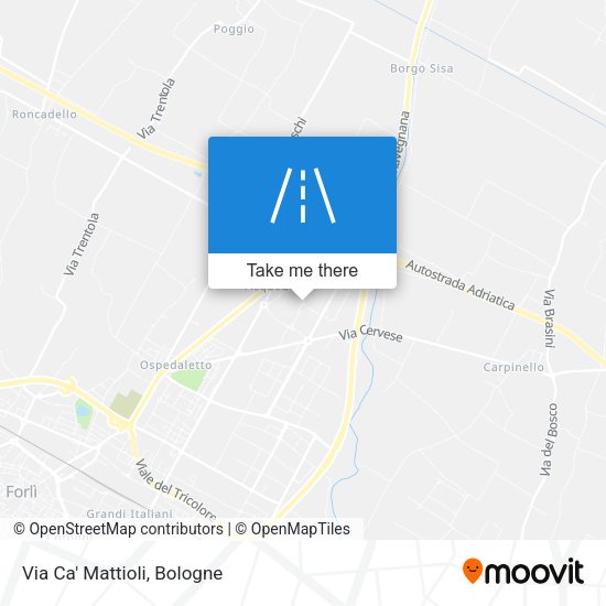 Via Ca' Mattioli map