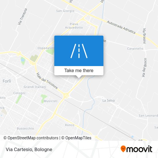 Via Cartesio map