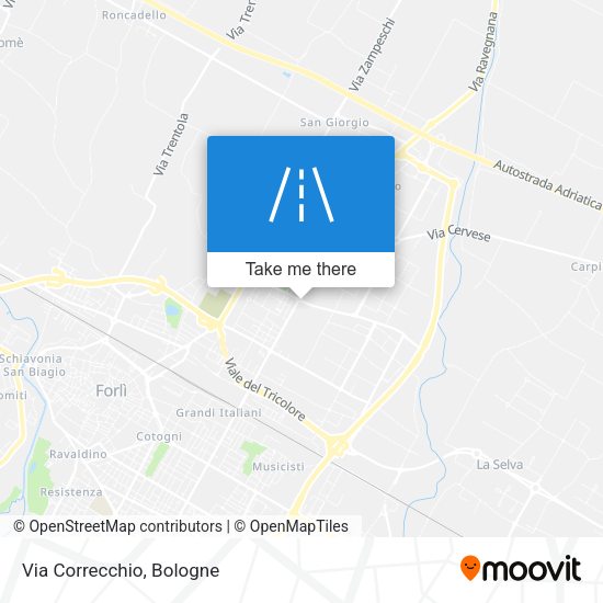 Via Correcchio map