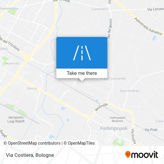 Via Costiera map