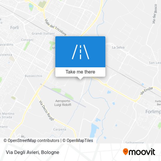 Via Degli Avieri map