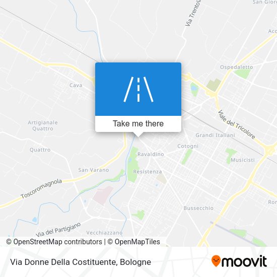 Via Donne Della Costituente map
