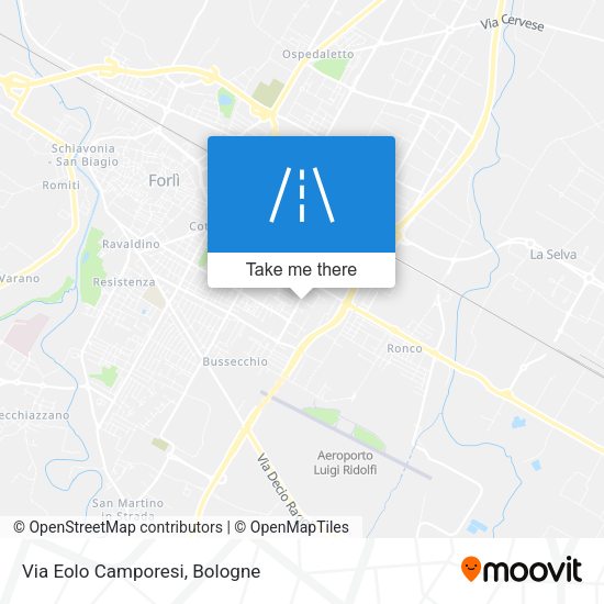 Via Eolo Camporesi map