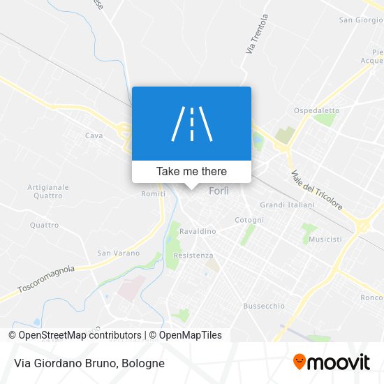 Via Giordano Bruno map