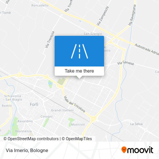 Via Irnerio map