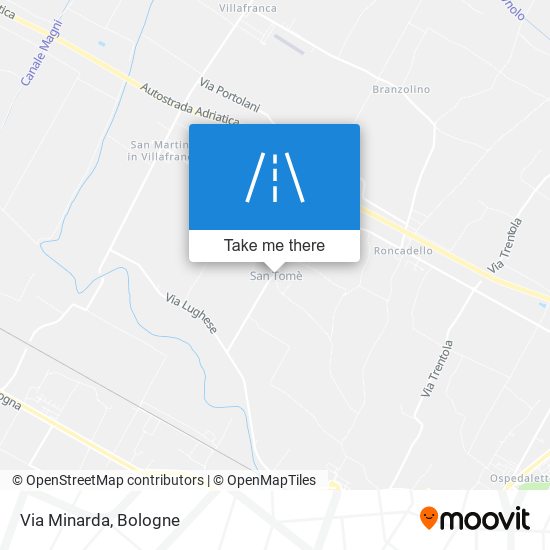 Via Minarda map