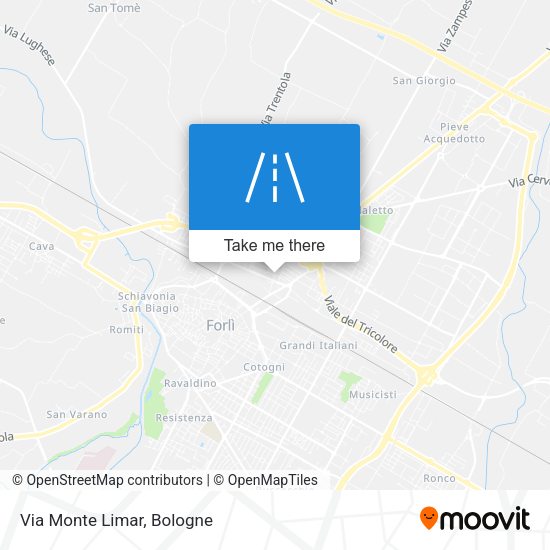 Via Monte Limar map