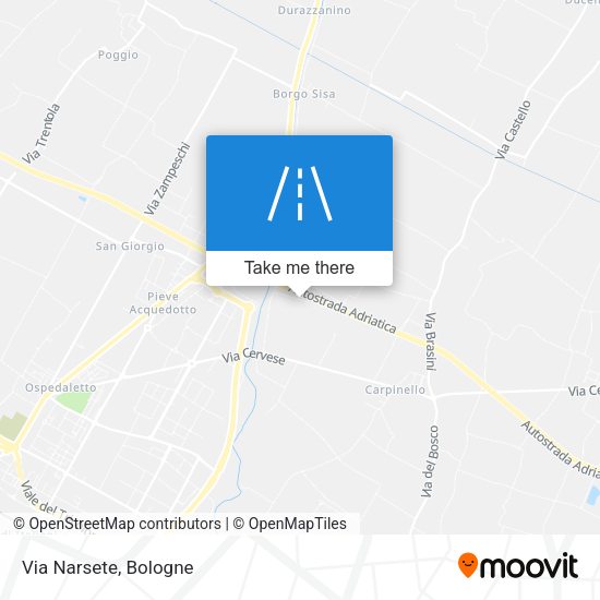 Via Narsete map