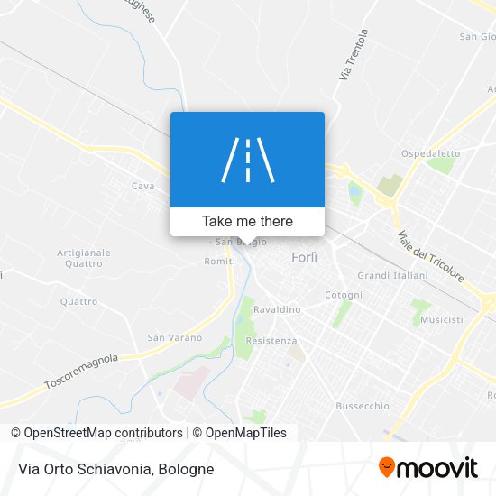 Via Orto Schiavonia map