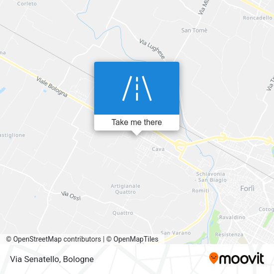 Via Senatello map