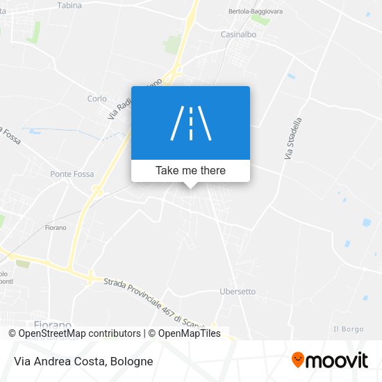 Via Andrea Costa map