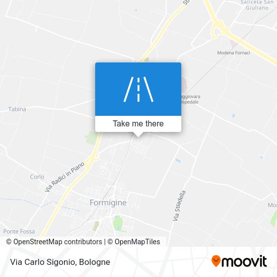 Via Carlo Sigonio map