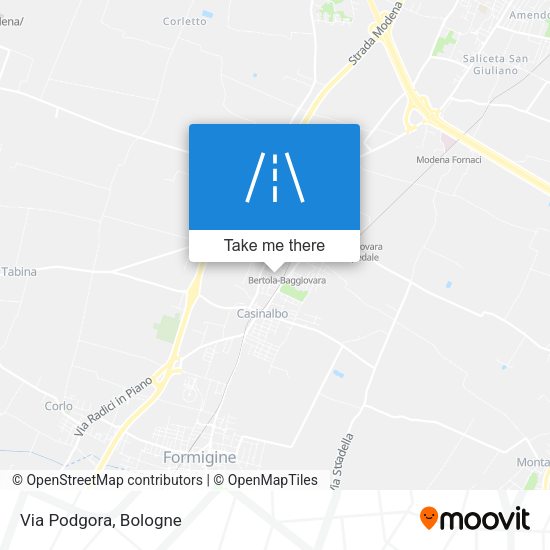Via Podgora map