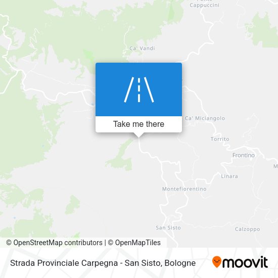 Strada Provinciale Carpegna - San Sisto map