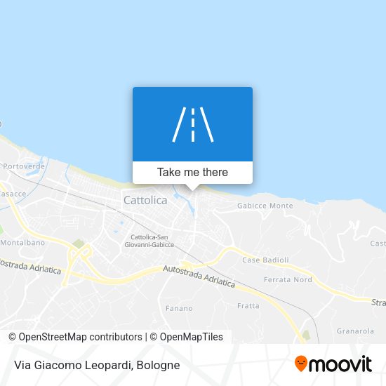 Via Giacomo Leopardi map