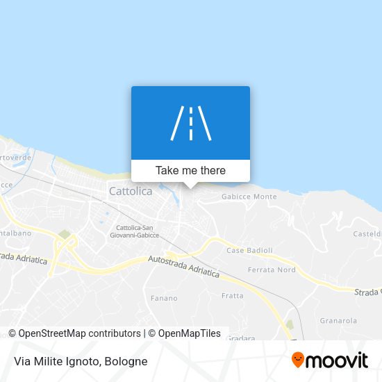 Via Milite Ignoto map