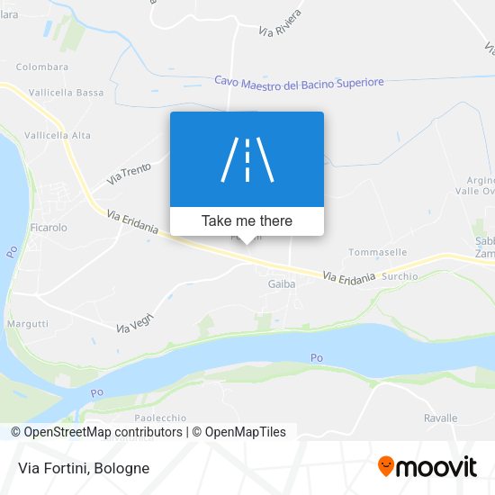 Via Fortini map