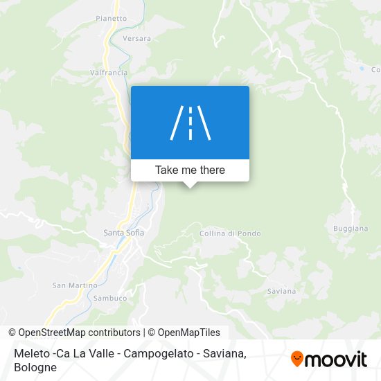 Meleto -Ca La Valle - Campogelato - Saviana map