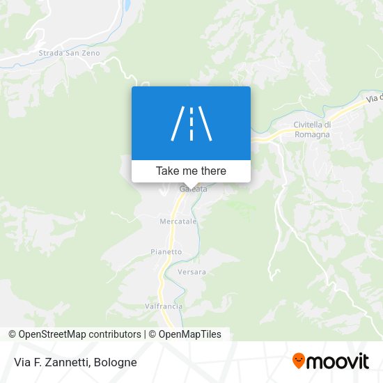 Via F. Zannetti map