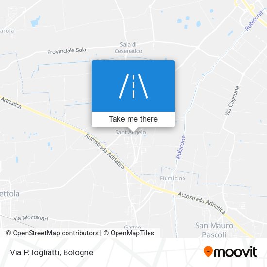 Via P.Togliatti map