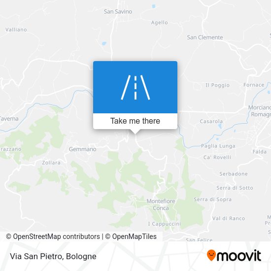 Via San Pietro map