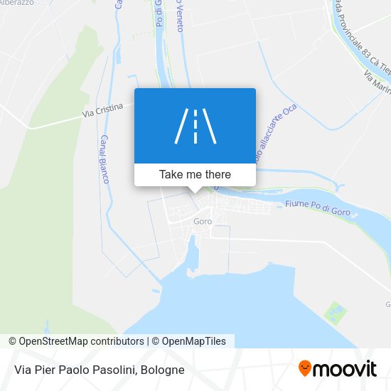 Via Pier Paolo Pasolini map