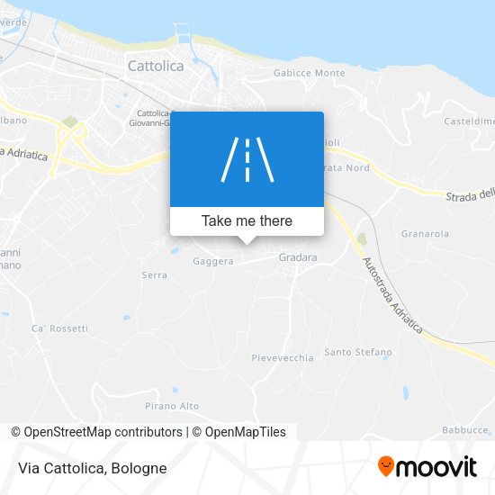 Via Cattolica map