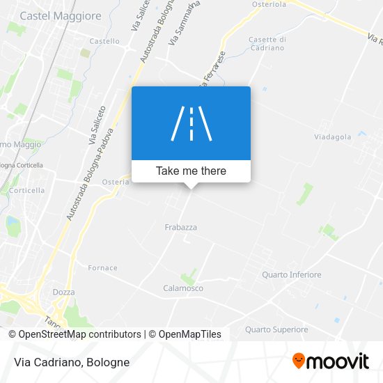 Via Cadriano map