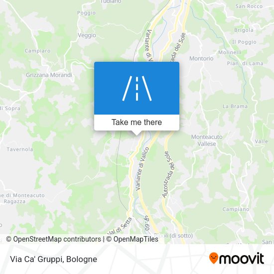 Via Ca' Gruppi map