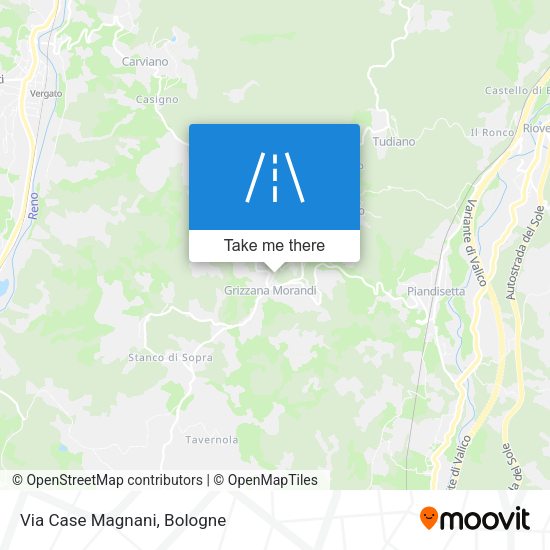 Via Case Magnani map