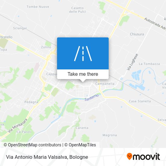 Via Antonio Maria Valsalva map