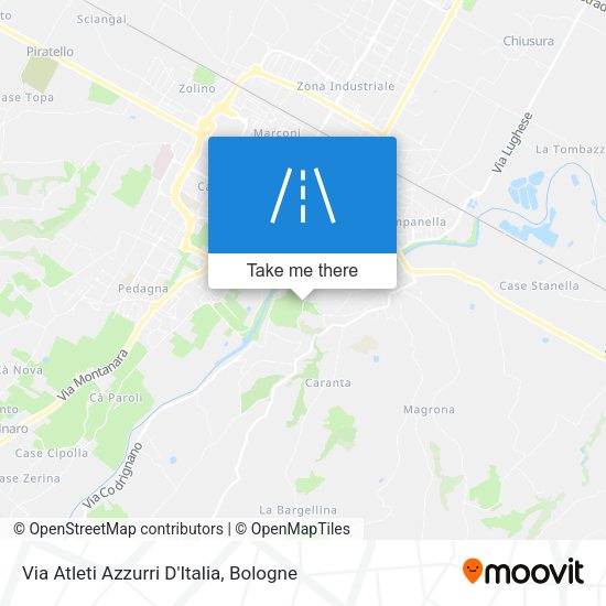 Via Atleti Azzurri D'Italia map