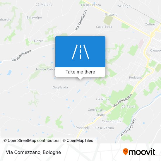 Via Comezzano map