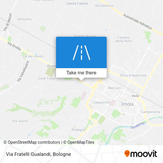 Via Fratelli Gualandi map