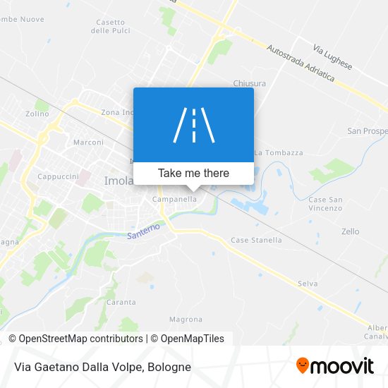 Via Gaetano Dalla Volpe map