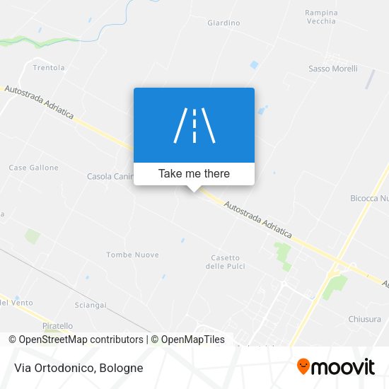 Via Ortodonico map