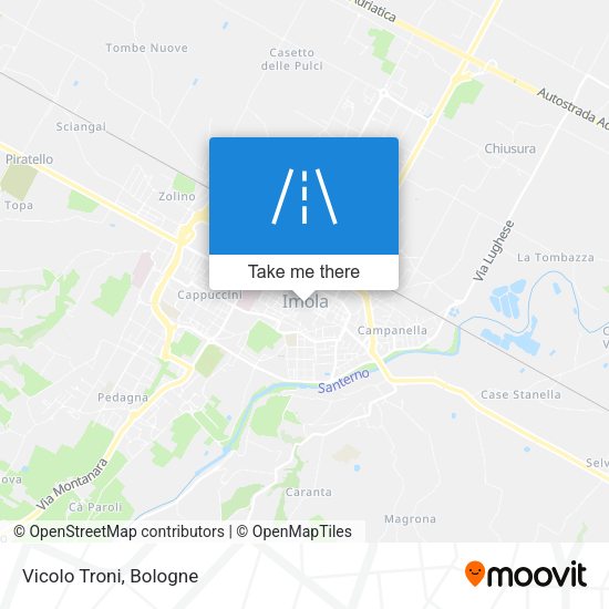 Vicolo Troni map