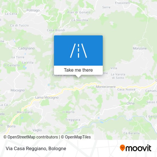 Via Casa Reggiano map