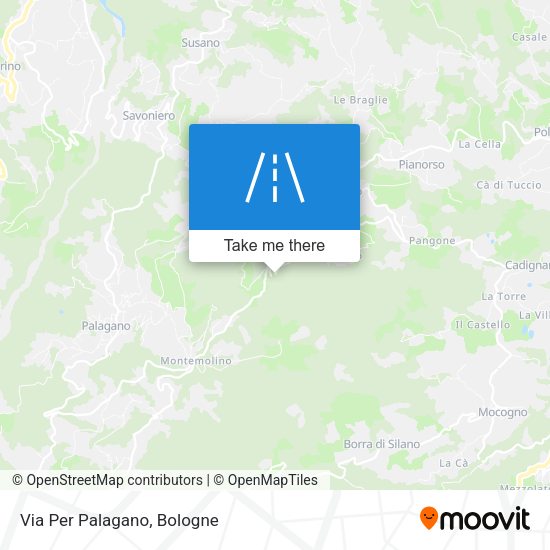 Via Per Palagano map